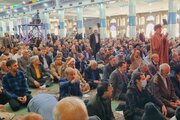 حضور دسته جمعی کارکنان اداره کل راهداری و حمل ونقل جاده ای سراسر استان کرمان در نماز پر صلابت جمعه