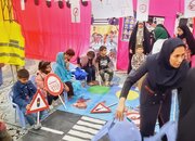 برپايی نمايشگاه آموزش های ترافيكی ويژه كودكان و نوجوانان به مناسبت روز راهدار