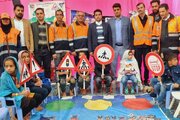 برپايی نمايشگاه آموزش های ترافيكی ويژه كودكان و نوجوانان به مناسبت روز راهدار