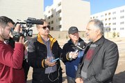 بازدید خبرنگاران و رسانه های کشوری از آخرین وضعیت پروژه ۵۸۴ واحدی ثمین ۲ و مصاحبه با مهندس گلشنی مدیرکل دفتر فنی معاونت هماهنگی امور عمرانی استانداری زنجان در خصوص پروژه های نهضت ملی مسکن