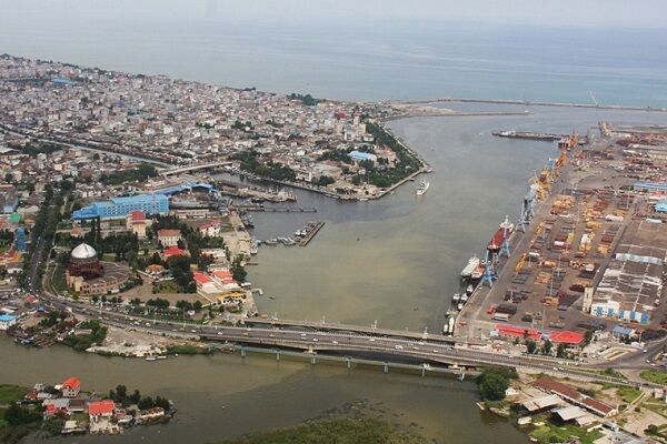 Anzali Port connects to the railway network  َAnzali Port