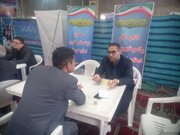 ببینید| میز خدمت اداره کل راه و شهر سازی خوزستان در مصلای نماز جمعه اهواز