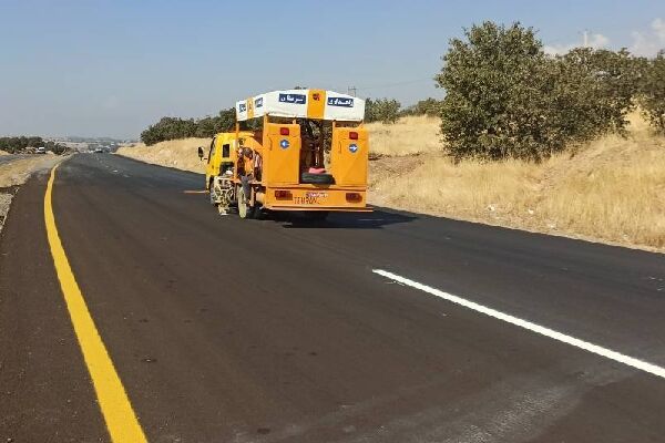 خط کشی ۲۰۰ کیلومتر از راههای شهرستان چگنی خط کشی