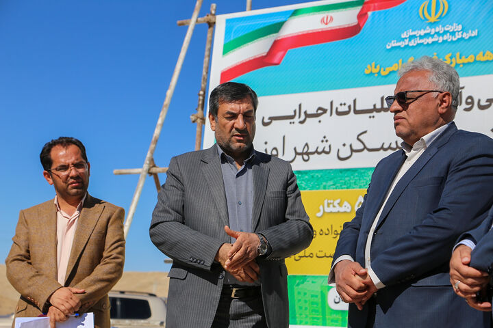 پروژه ۷۵۰ واحدی نهضت ملی مسکن شهر اوز کلنگ زنی شد نهضت ملی مسکن شهر اوز