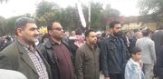 ببینید| حضور حماسی کارکنان اداره کل راه و شهرسازی خوزستان در راهپیمایی 22 بهمن