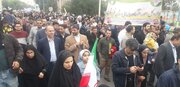 ببینید| حضور حماسی کارکنان اداره کل راه و شهرسازی خوزستان در راهپیمایی 22 بهمن