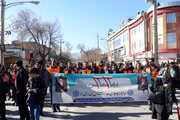 ببینید|حضور پرشور مدیران و کارکنان اداره کل راهداری و حمل و نقل جاده ای استان کرمانشاه در چهل و پنجمین جشن انقلاب