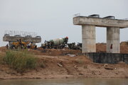 ببینید| بازدید استاندار خوزستان از کارگاه محل ساخت پل ثابت عنافچه باوی