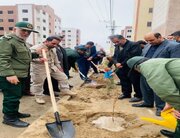 ببینید| آغاز کاشت ۲۰۰۰ اصله نهال درخت در سایت طرح نهضت ملی مسکن زاهدان همزمان با روزهای پایانی اسفندماه