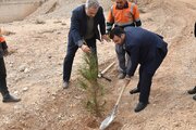 ببینید| عملیات احداث کمربند سبز سایت 205 هکتاری نهضت ملی مسکن سمنان