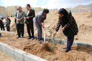 آیین درختکاری پروژه نهضت ملی مسکن چهارمحال و وبختیاری