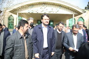 ببینید| حضور وزیر راه و شهرسازی در گلزار شهدای گمنام ایوانکی