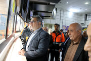 بازدید مهندس شهرکی معاون حمل و نقل سازمان راهداری و حمل و نقل جاده ای از ترمینال شهید کاراندیش شیراز