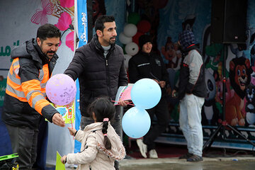 استقبال کودکان از جشن و مسابقه ایستگاه پویش چشم به راهیم استان کرمانشاه