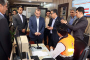 بازدید استاندار از مرکز مدیریت راههای استان کرمانشاه،