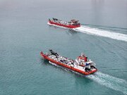 ببینید | تصاویر هوایی از بندر پل مبدا ورود به جزیره قشم با خودروهای شخصی