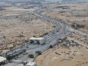 ببینید | تصاویر هوایی از بندر پل مبدا ورود به جزیره قشم با خودروهای شخصی