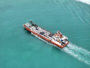 ببینید | تصاویر هوایی از بندر پل مبدا ورود به جزیره قشم با خودروهای شخصی