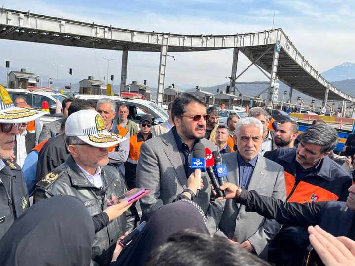 بازدید وزیر راه و شهرسازی و رئیس پلیس راهور فراجا از آزادراه قزوین - رشت بذرپاش