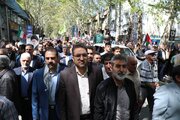 ببینید| حضور پرشور کارکنان راهداری و حمل و نقل جاده‌ای استان لرستان در راهپیمایی روز جهانی قدس