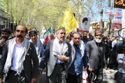 ببینید| حضور پرشور کارکنان راهداری و حمل و نقل جادهای استان لرستان در راهپیمایی روز جهانی قدس