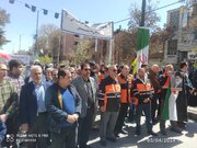 ببینید| حضور کارکنان اداره کل راهداری و حمل و نقل جاده ای استان همدان در راهپیمایی روز قدس