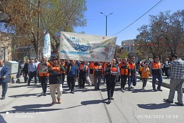 حضور کارکنان اداره کل راهداری و حمل و نقل جاده ای استان همدان در حمایت از مردم مظلوم غزه