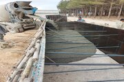 ادامه پیشرفت فیزیکی  پروژه تقاطع پل غیر همسطح مجن در شرق استان سمنان(شاهرود)