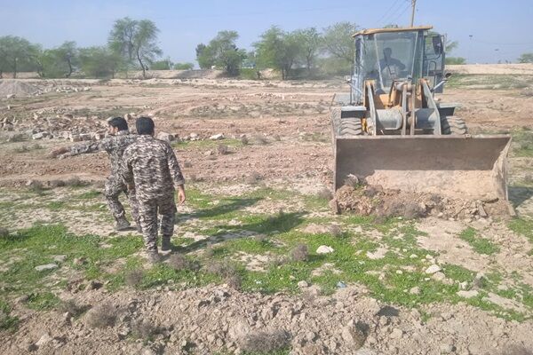 جلوگیری از تملک غیرقانونی ۲۰ هزار متر مربع از اراضی دولتی در دزفول