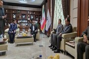 دیدار دکتر محمدعلی زهره ای، قائم مقام وزیر و معاون توسعه مدیریت و منابع انسانی وزارت راه و شهرسازی با دکتر محمدرضا حسین نژاد، استاندار خراسان شمالی