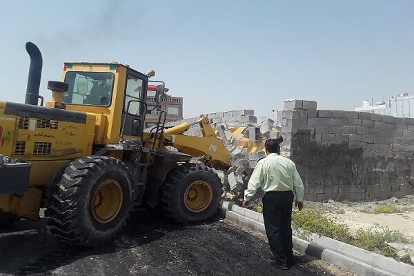 رفع تصرف اراضی کوی تنگک بوشهر