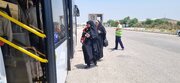 ببینید | اعزام زائران حج تمتع از فرودگاه اهواز به فرودگاه مدینه منوره