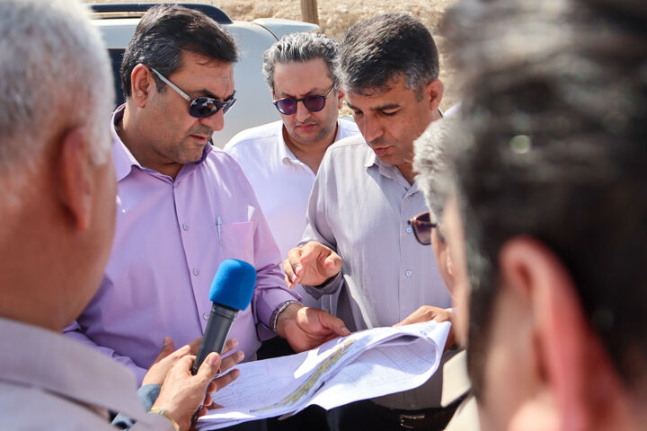 سفر یک روزه مدیرکل راه و شهرسازی لارستان به شهرستان لامرد و مهر بازدید مدیر کل از پروژه های لامرد مهر