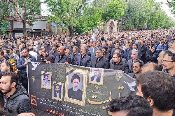 وداع مدیران و کارکنان بانک مسکن تبریز با شهدای خدمت تشییع