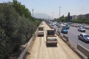 ببینید|گزارش تصویری از ادامه عملیات تعریض آزاد راه کرج -قزوین محدوده مهرویلا توسط اداره کل  راهداری البرز