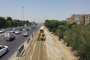 ببینید|گزارش تصویری از ادامه عملیات تعریض آزاد راه کرج -قزوین محدوده مهرویلا توسط اداره کل  راهداری البرز
