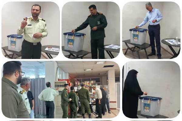 استقرار صندوق سیار در فرودگاه رامسر صندوق رای فرودگاه رامسر