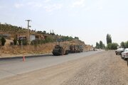شروع عملیات آسفالت محور شهر مجن در شرق استان سمنان