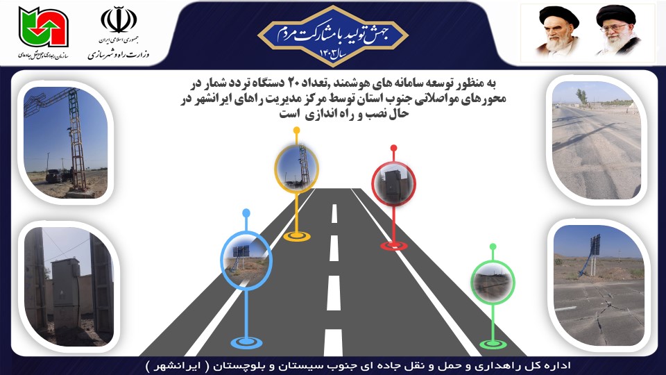 اطلاع نگاشت | راه اندازی ۲۰ دستگاه تردد شمار در محورهای مواصلاتی جنوب سیستان و بلوچستان