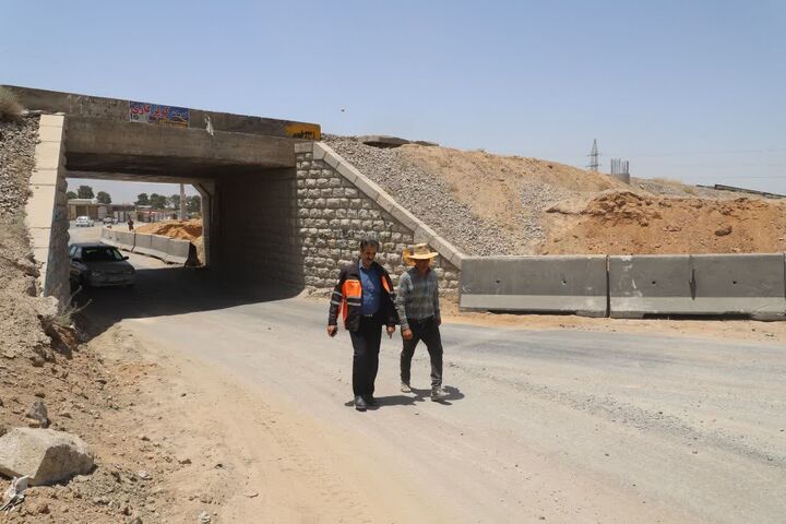 اجرای پروژه تعریض پل زیرگذر راه‌آهن زردنجان