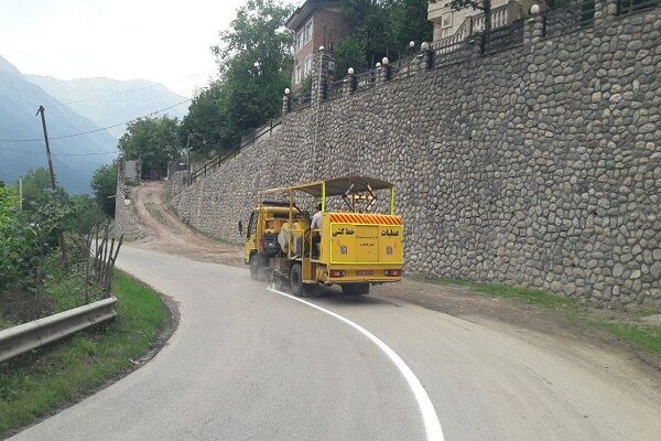 خطکشی ۱۲۰۰ کیلومتر از جادههای ارتباطی مازندران مازندران