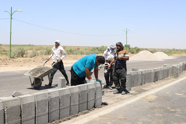 نصب نیوجرسیهای بتنی _ مفصلی در محور لردگان _ خوزستان نیوجرسی