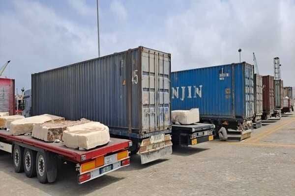 اولین محموله ترانزیتی سنگهای معدنی ترانزیتی افغانستان از بندر چابهار ارسال شد بندر چابهار