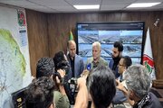 ببینید|سفر معاون حملونقل وزیر راه و شهرسازی به خوزستان و حضور در جمع اصحاب رسانه در پایلنه مرزی شلمچه (3)
