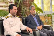 ببینید|همزمان با فرارسیدن هفته نیروی انتظامی ‌،مدیر کل راهداری و حمل و نقل جاده ای استان البرز  بهمراه رئیس پلیس راه البرز،معاونین راهداری ،فنی و‌راه های روستایی ،توسعه مدیریت و منابع ،حراست و‌روابط عمومی با سردار هداوند فرمانده انتظامی استان البرز دیدار کردند