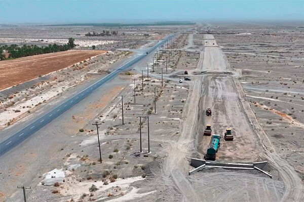 عملیات احداث باند دوم محور ایرانشهر - مهرستان