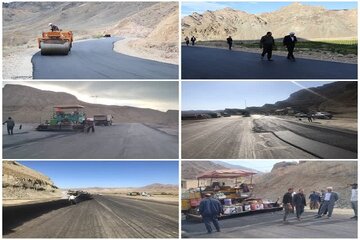 اجرای عملیات آسفالت‌ریزی راه روستای تلکری و پهناور شهرستان جلفا