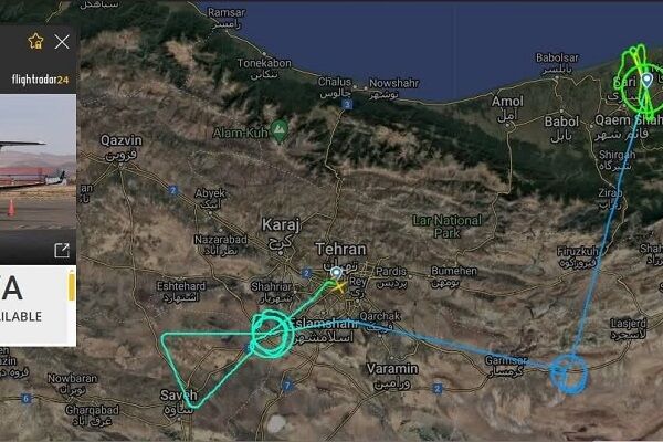 انجام وارسی پروازی سامانه ناوبری DVOR/DME فرودگاه ساری وارسی فرودگاه ساری