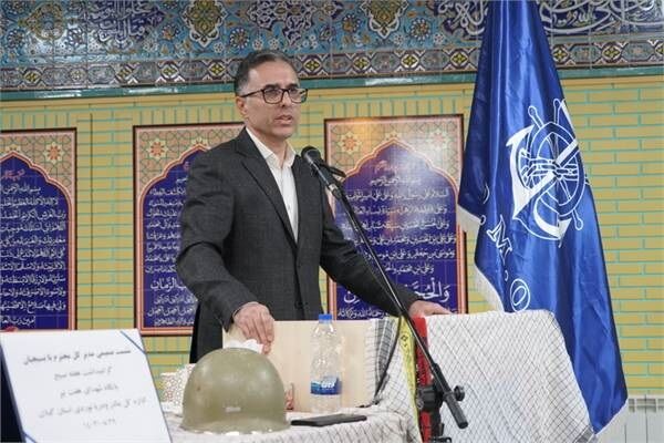برگزاری مراسم گرامیداشت هفته بسیج در اداره کل بنادر و دریانوردی استان گیلان حسن یونسی