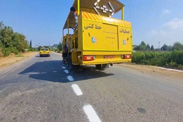 خط کشی ۱۹۰۰ کیلومتر از جادههای ارتباطی مازندران مازندران